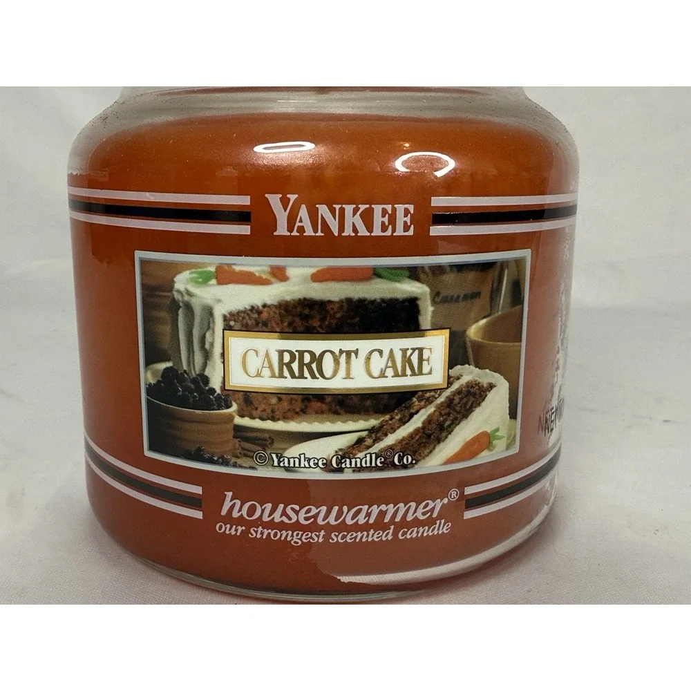 Yankee Candle 14.5 Oz CARROT CAKE Discontinued BLACK BAND. Housewarmer RARE